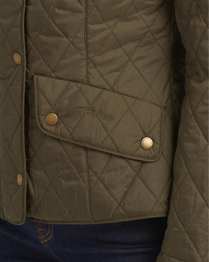 Barbour Flyweight Cavalry Quilted Ladies Jacket - Olive