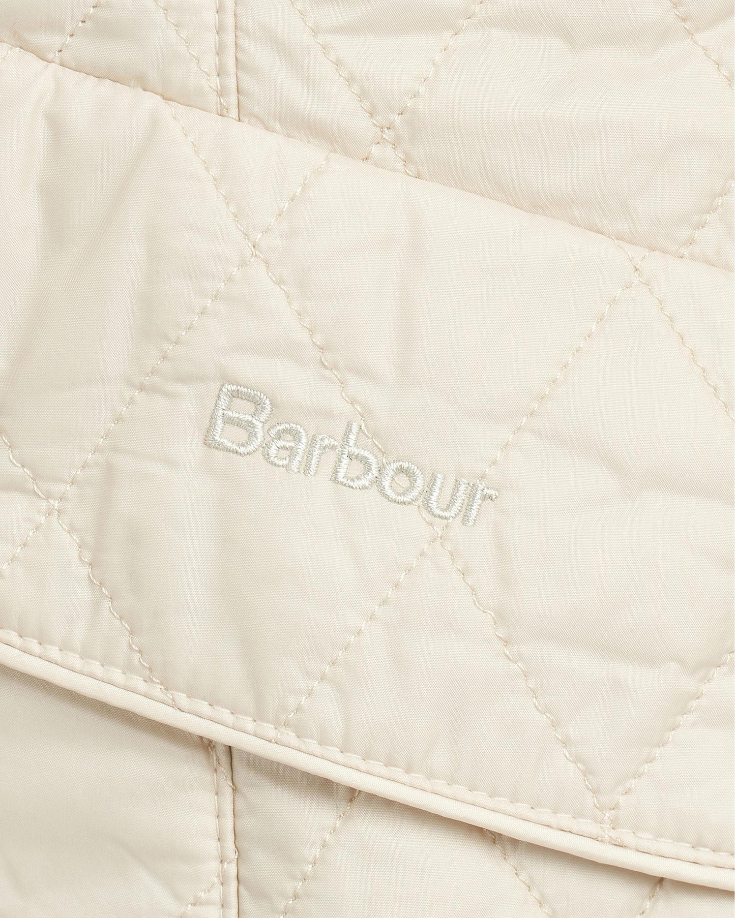 Barbour Flyweight Cavalry Quilted Ladies Jacket - Pearl/Stone