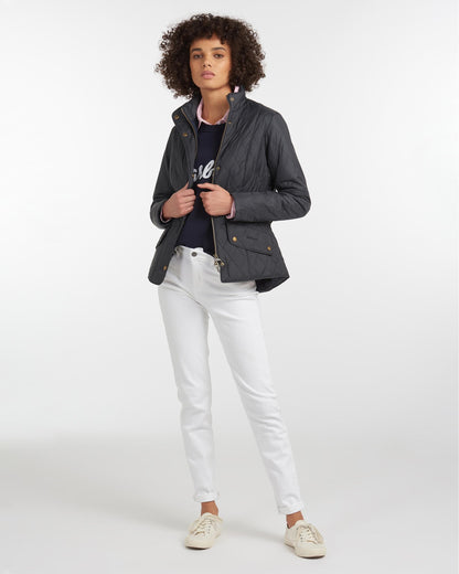 Barbour Flyweight Cavalry Quilted Ladies Jacket - Navy/Navy
