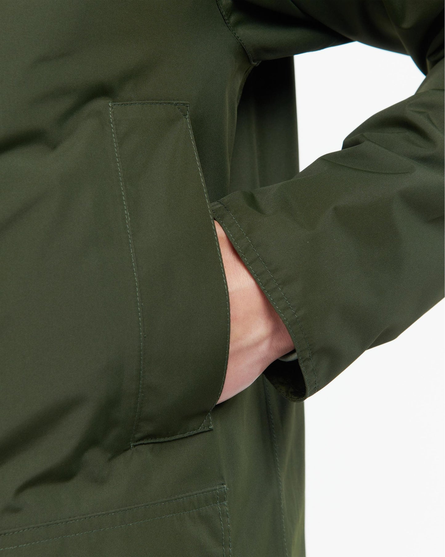 Barbour Hooded Domus Mens Waterproof Jacket - Sage/Dress