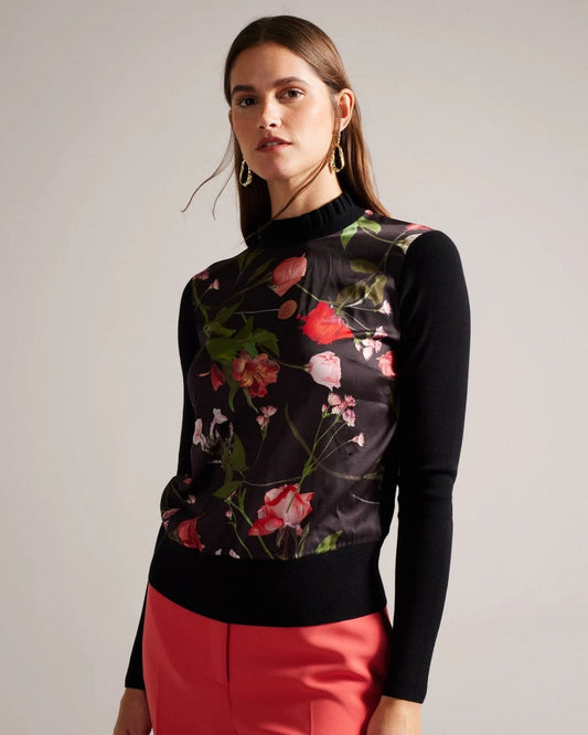 Ted Baker Frasiee Womens Woven Front Sweater
