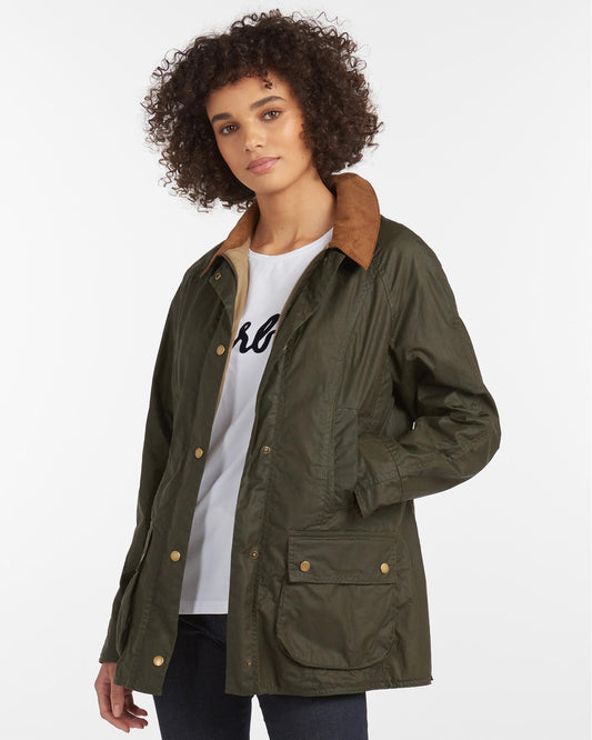 Barbour Lightweight Beadnell Womens Wax Jacket - Archive Olive