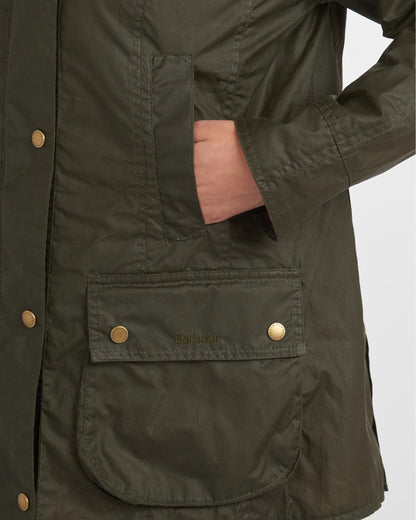 Barbour Lightweight Beadnell Womens Wax Jacket - Archive Olive