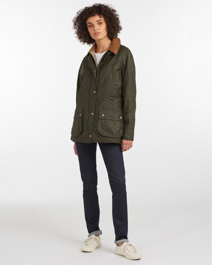 Barbour Lightweight Beadnell Womens Wax Jacket - Archive Olive