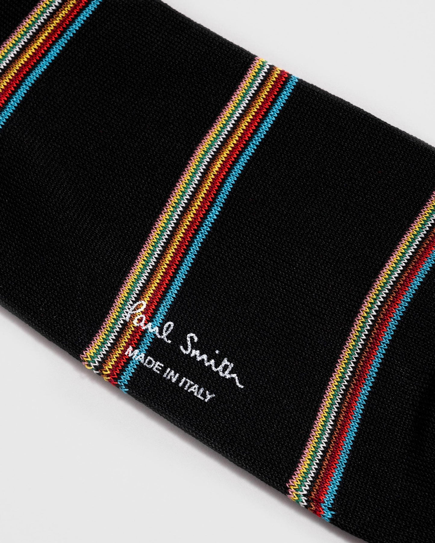 Paul Smith Mens Multi Signature Stripe Socks - 79 Black