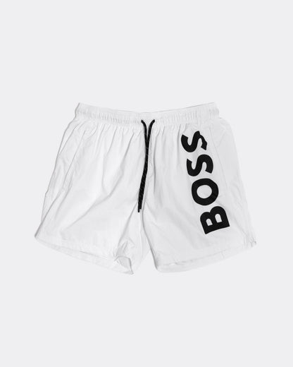BOSS Orange Octopus Mens Quick-Drying Swim Shorts With Large Contrast Logo