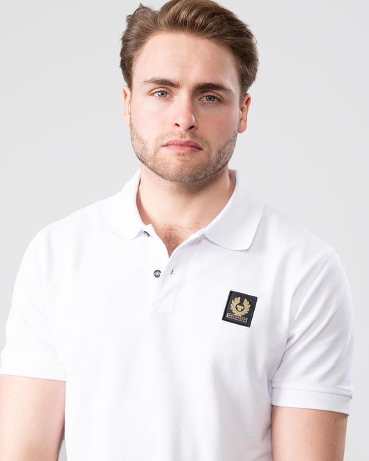 Belstaff Short Sleeved Mens Polo - White