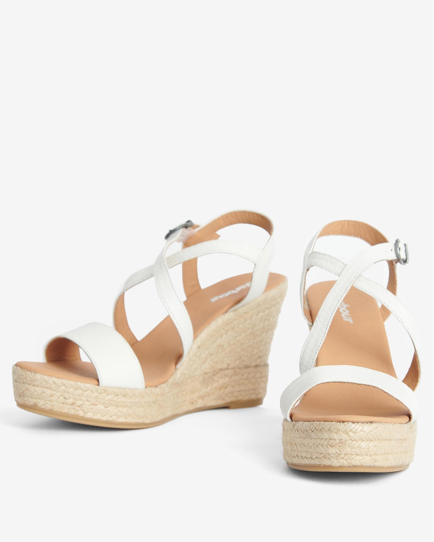 Barbour Lucia Womens Wedge Espadrilles - White