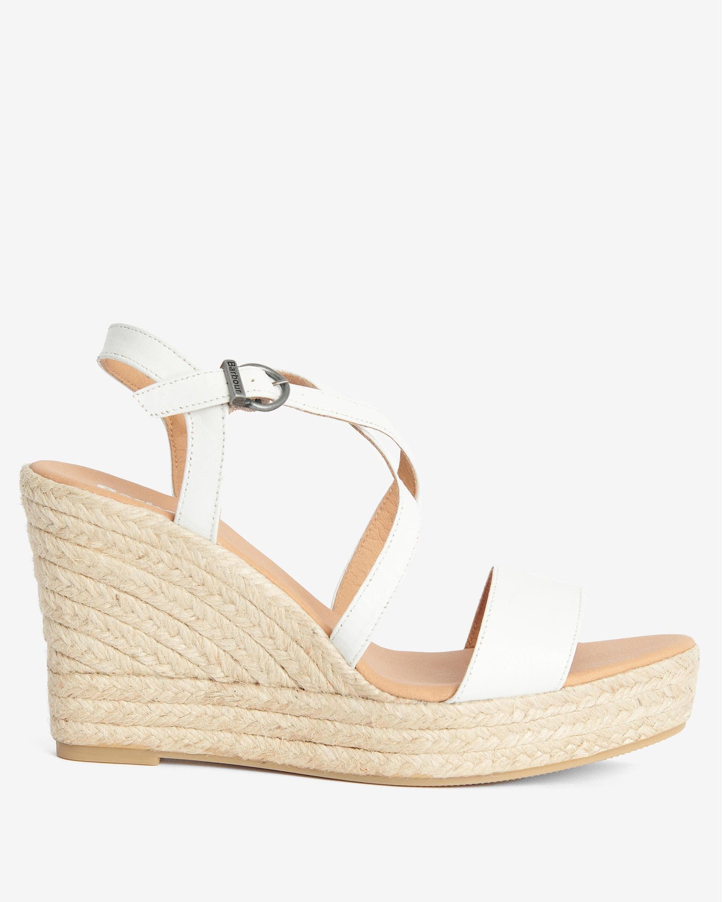 Barbour Lucia Womens Wedge Espadrilles - White