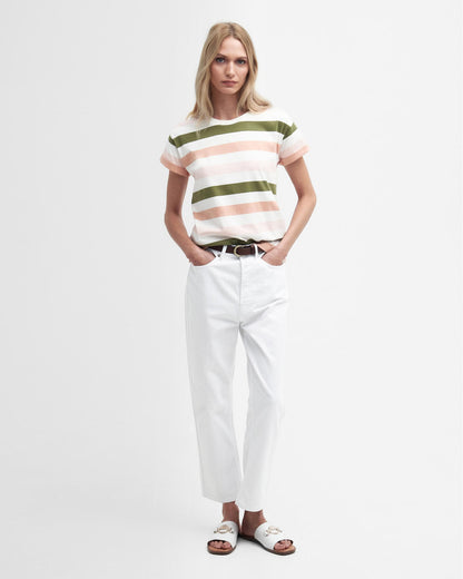 Barbour Lyndale Womens Top - Soft Apricot Stripe