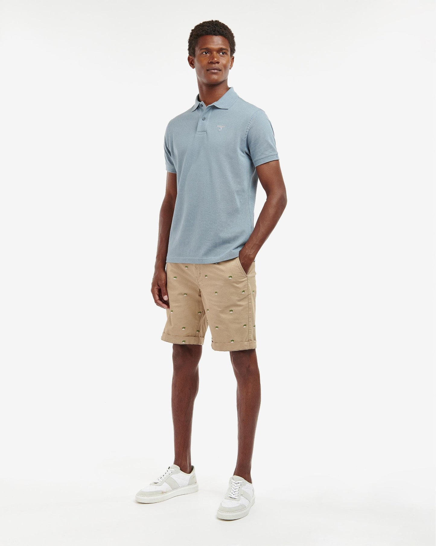 Barbour Mens Sports Polo Shirt - Washed Blue