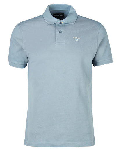 Barbour Mens Sports Polo Shirt - Washed Blue
