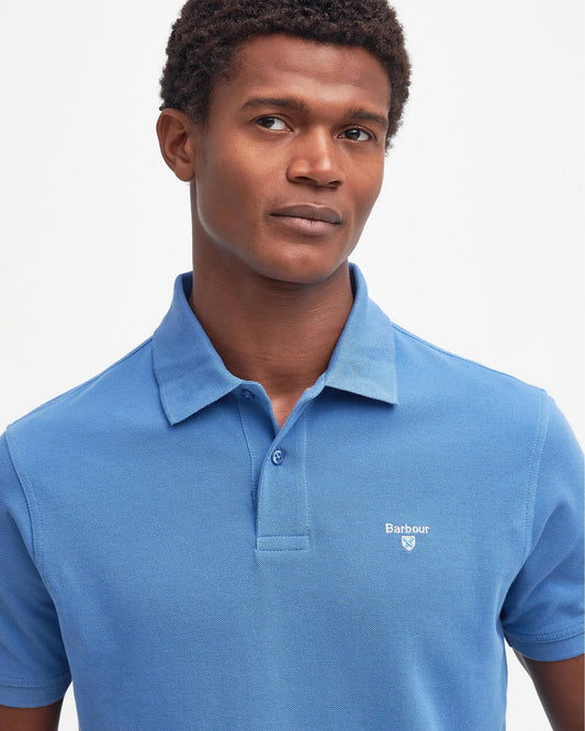 Barbour Mens Sports Polo Shirt - Federal Blue