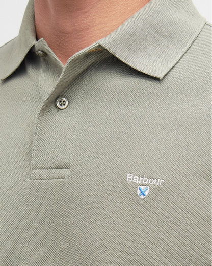 Barbour Mens Sports Polo Shirt - Dusty Green