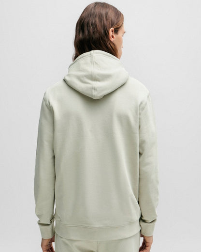 BOSS Orange Wetalk Mens Pullover Hoodie With Logo Patch - Natural 271