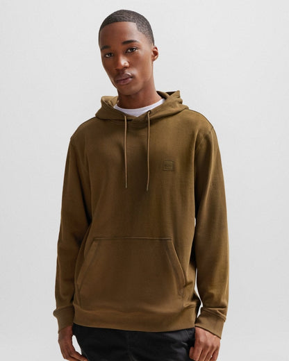BOSS Orange Wetalk Mens Pullover Hoodie With Logo Patch