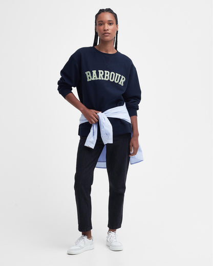 Barbour Northumberland Womens Drop Shoulder Sweatshirt - Navy