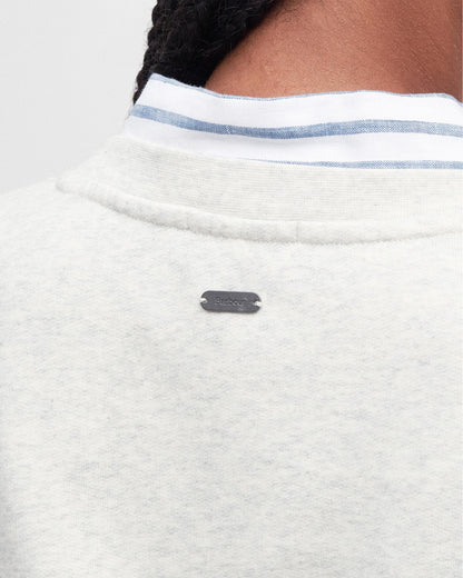 Barbour Northumberland Womens Drop Shoulder Sweatshirt - Cloud/Navy