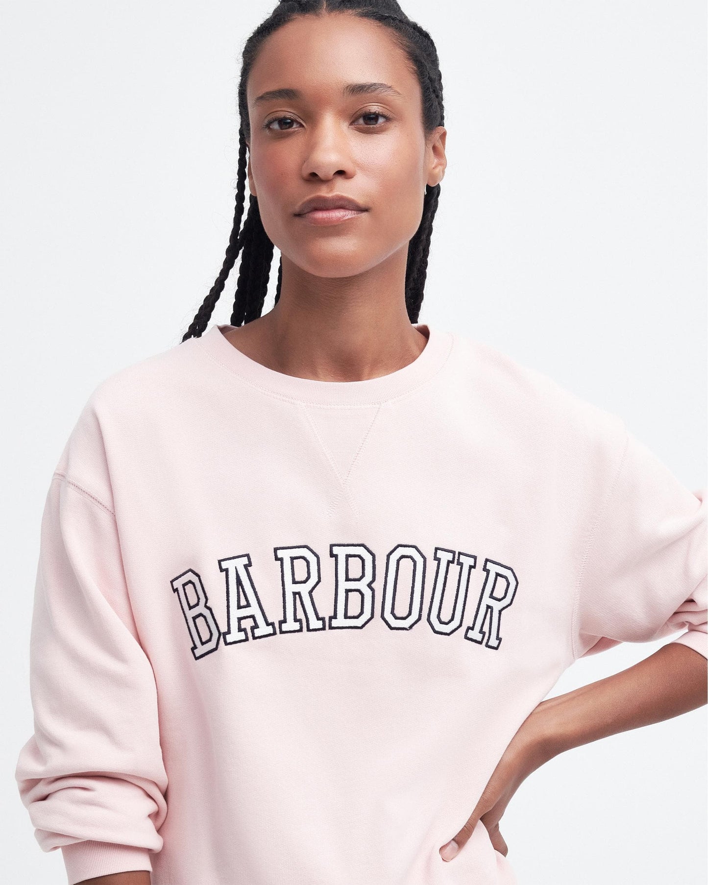 Barbour Northumberland Womens Drop Shoulder Sweatshirt - Shell Pink