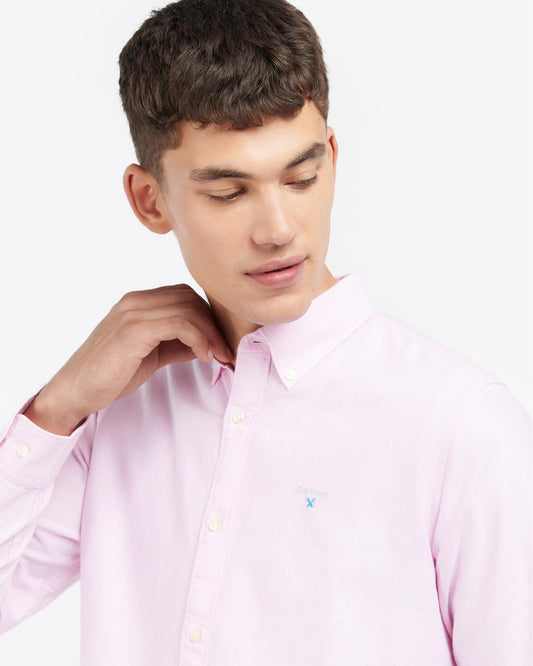 Barbour Oxtown Long Sleeve Mens Tailored Shirt - Pink