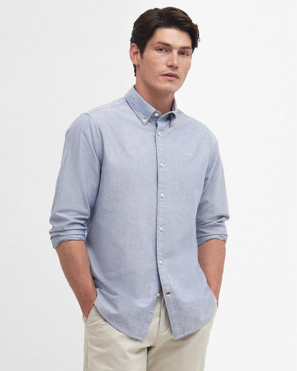 Barbour Oxtown Long Sleeve Mens Tailored Shirt - Dark Denim