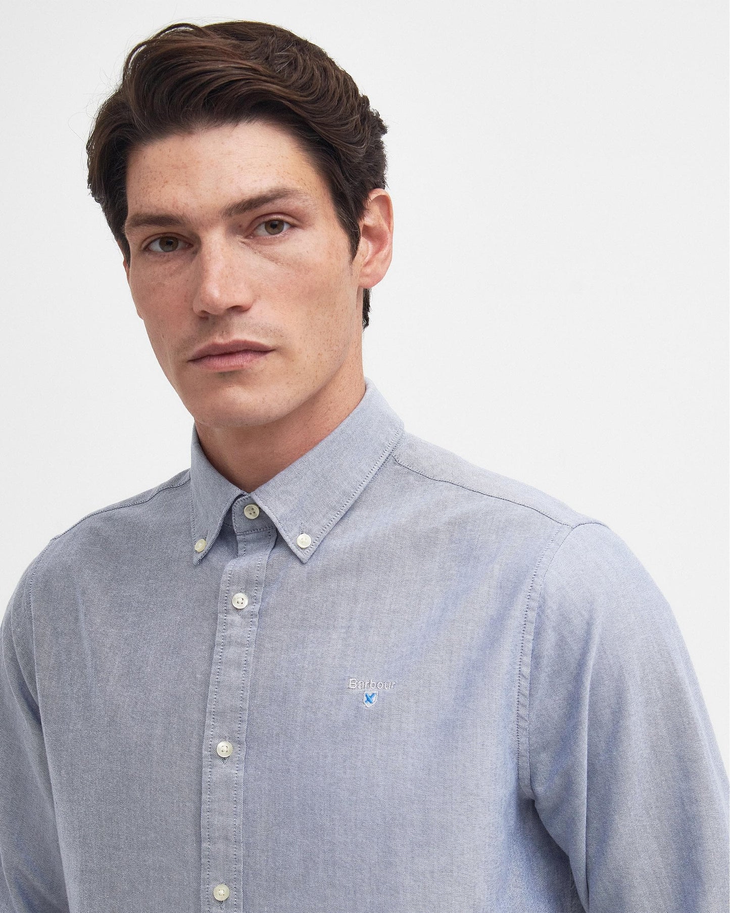 Barbour Oxtown Long Sleeve Mens Tailored Shirt - Dark Denim
