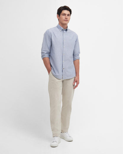 Barbour Oxtown Long Sleeve Mens Tailored Shirt - Dark Denim