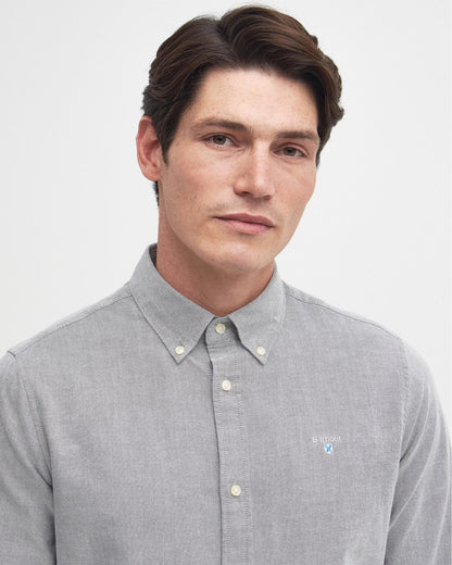 Barbour Oxtown Long Sleeve Mens Tailored Shirt - Pale Sage