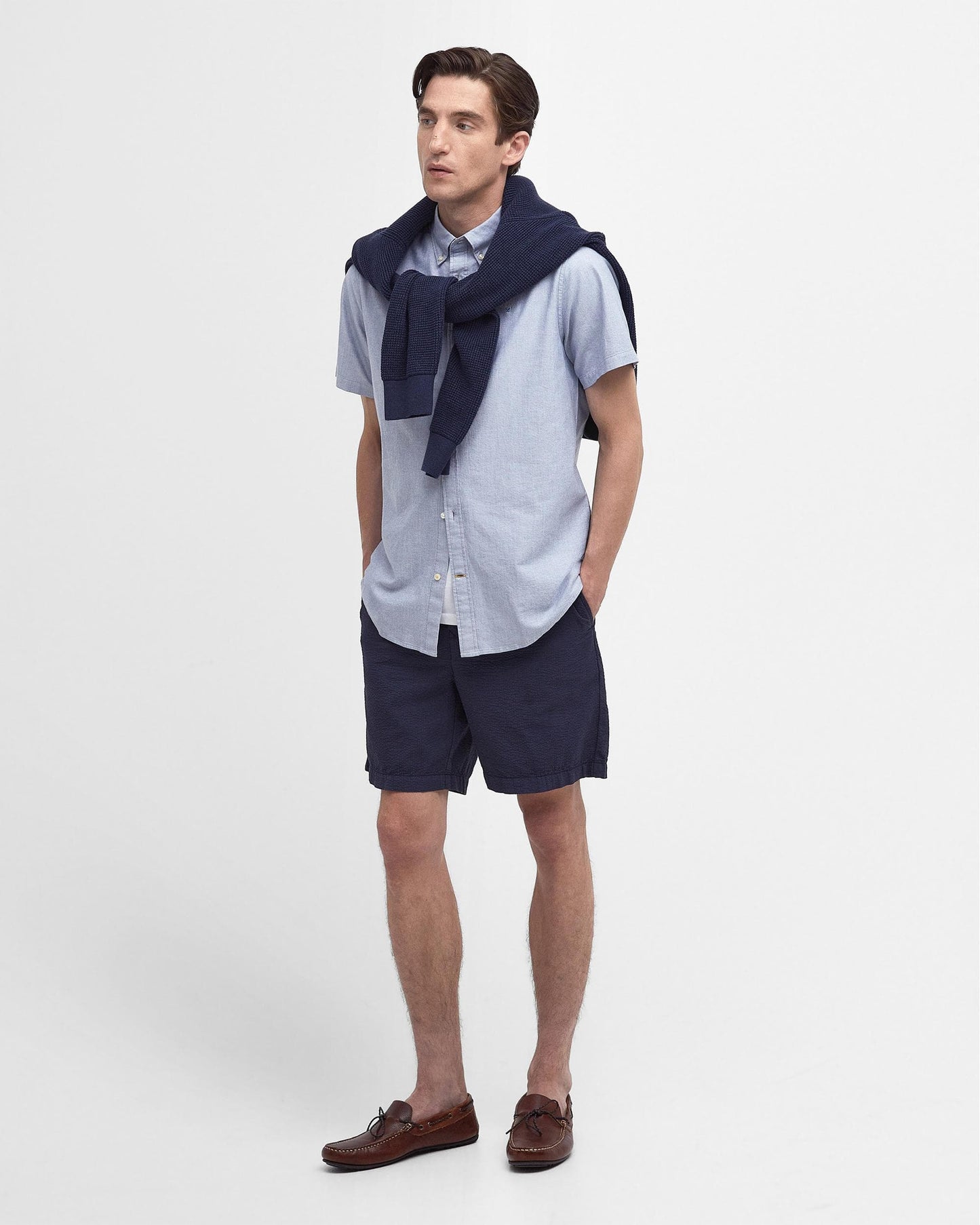 Barbour Oxtown Mens Tailored Shirt - Dark Denim