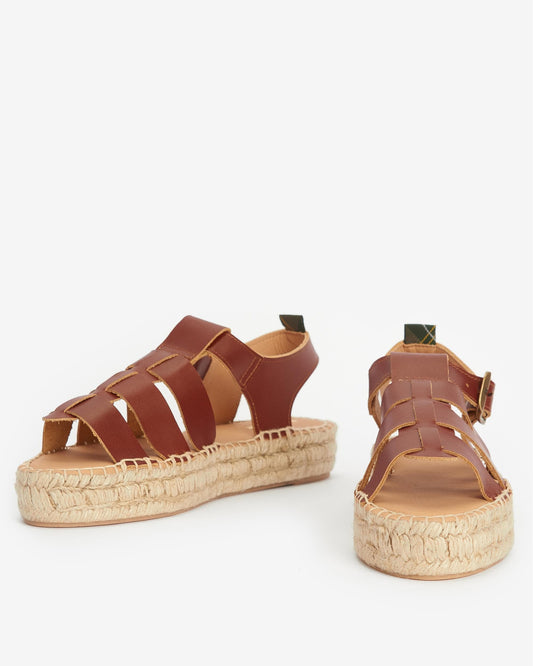 Barbour Paloma Womens Platform Espadrille - Tan