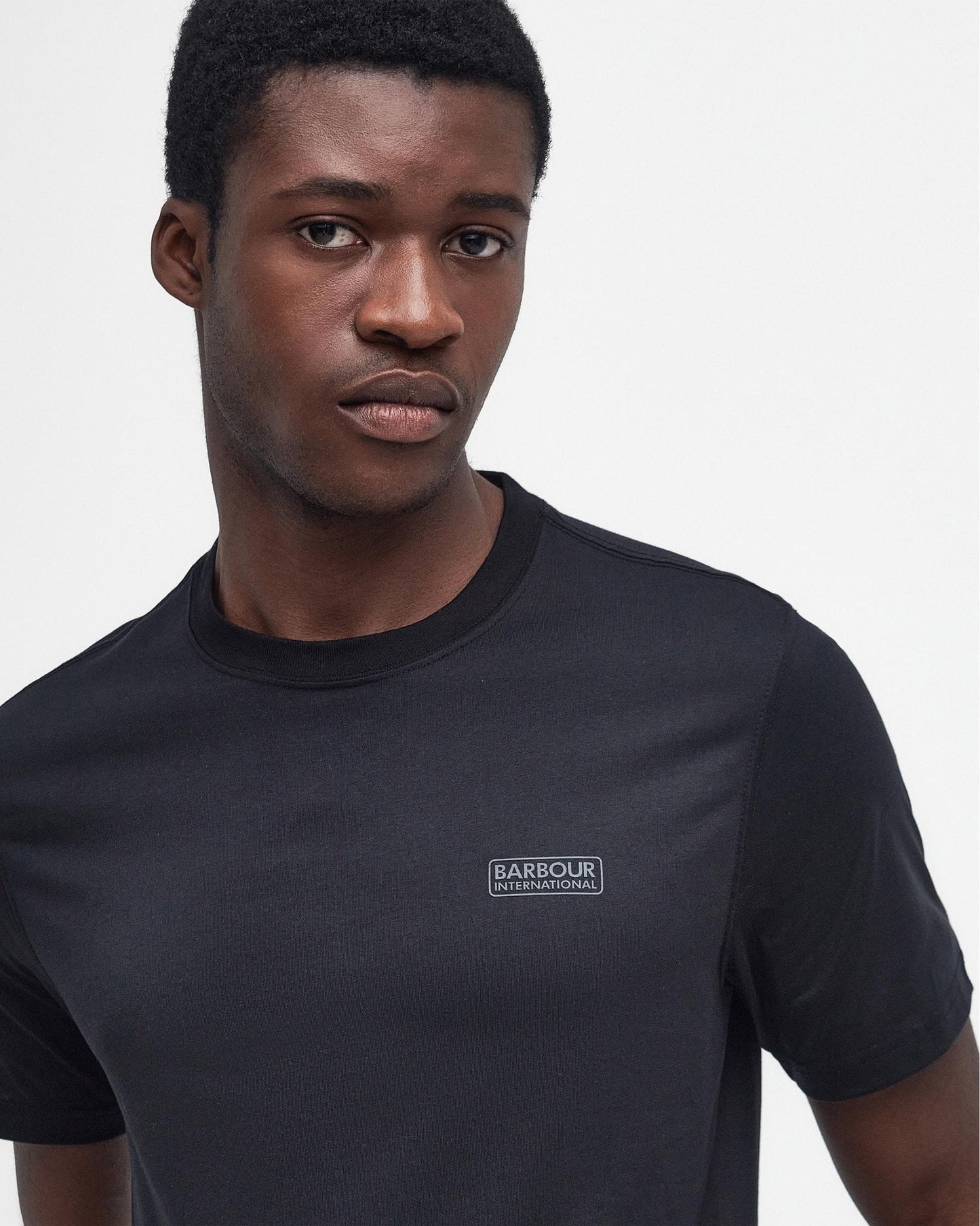 Barbour International Small Logo Mens T-Shirt - Black/Pewter BK11