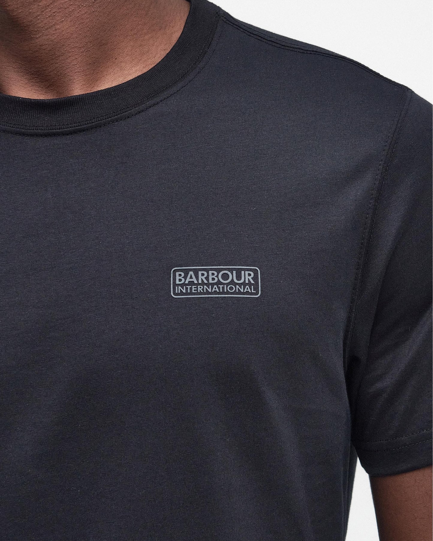 Barbour International Small Logo Mens T-Shirt - Black/Pewter BK11