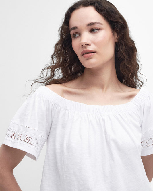 Barbour Ralee Womens Relaxed Top - White
