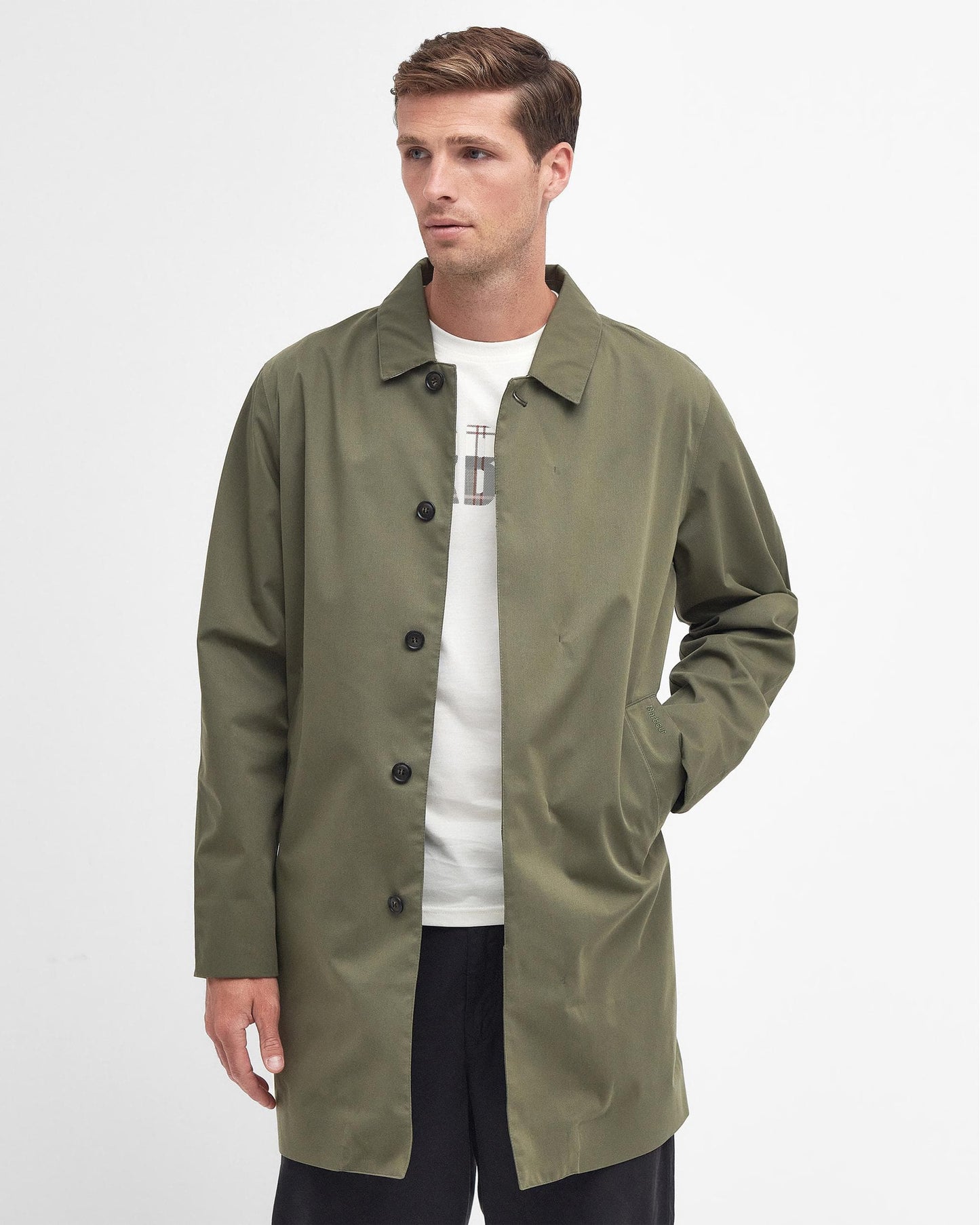 Barbour Rokig Mens Jacket - Dusty Olive/Glenmoor