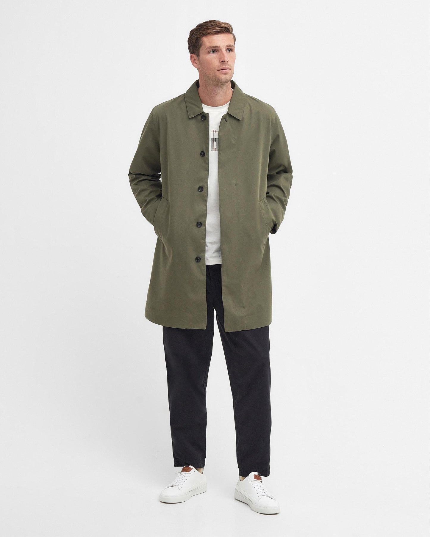 Barbour Rokig Mens Jacket - Dusty Olive/Glenmoor