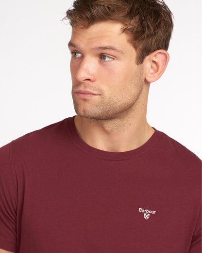 Barbour Sports Mens T-Shirt - Ruby