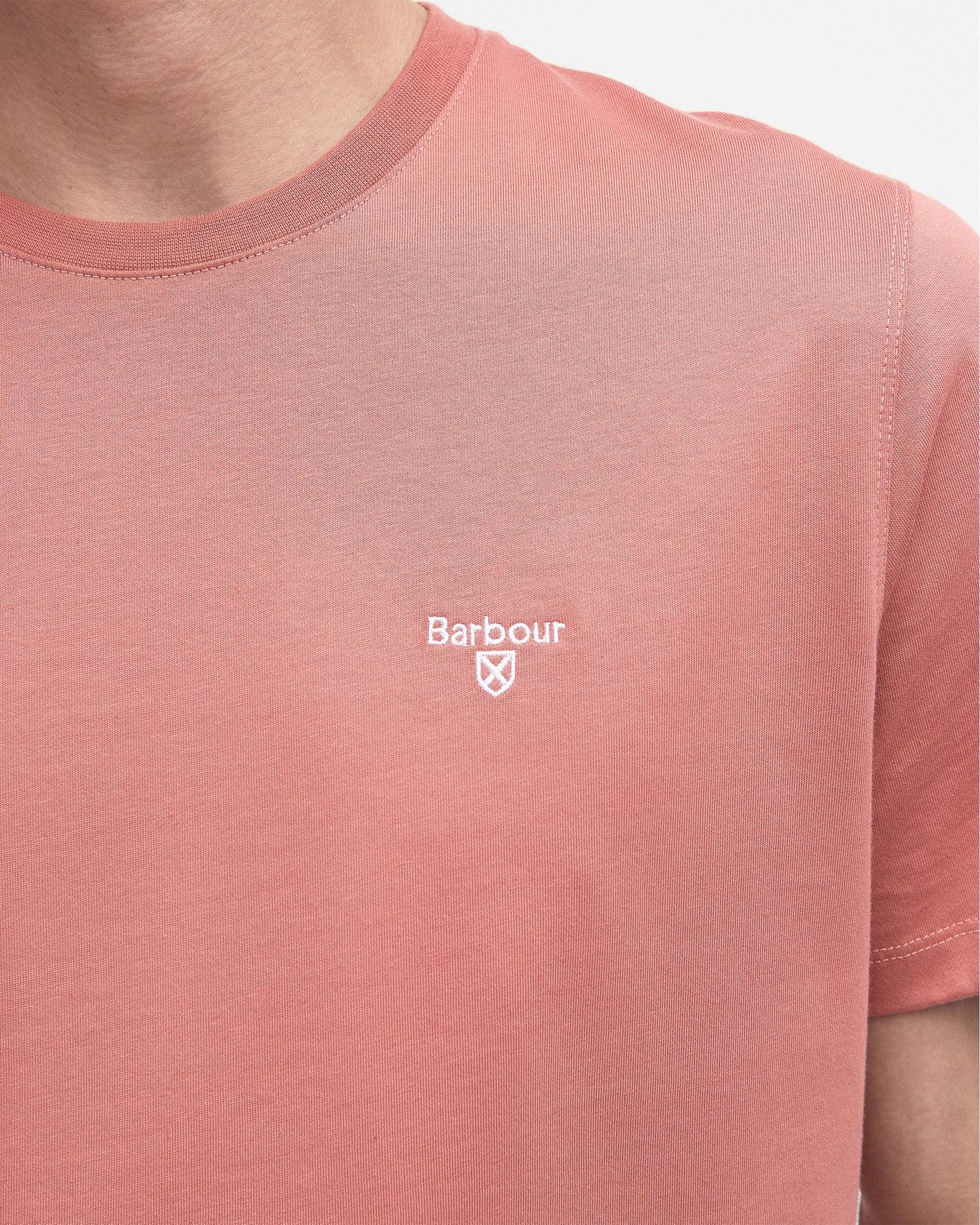 Barbour Sports Mens T-Shirt - Pink Clay