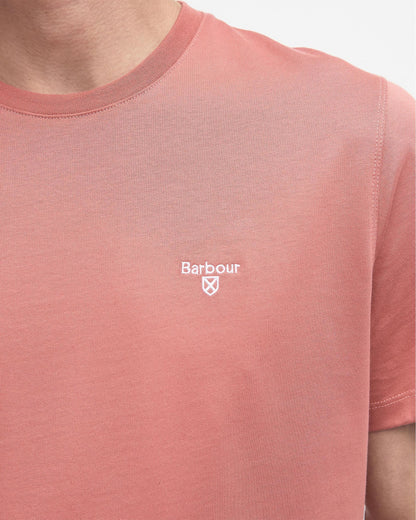 Barbour Sports Mens T-Shirt - Pink Clay