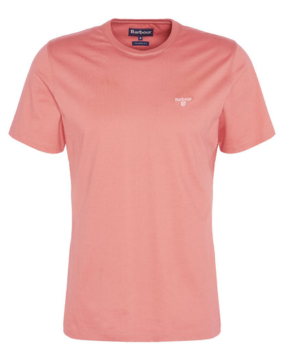 Barbour Sports Mens T-Shirt - Pink Clay