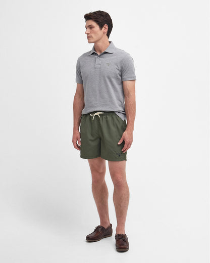 Barbour Staple Logo Mens 5 Swim Shorts - Olive