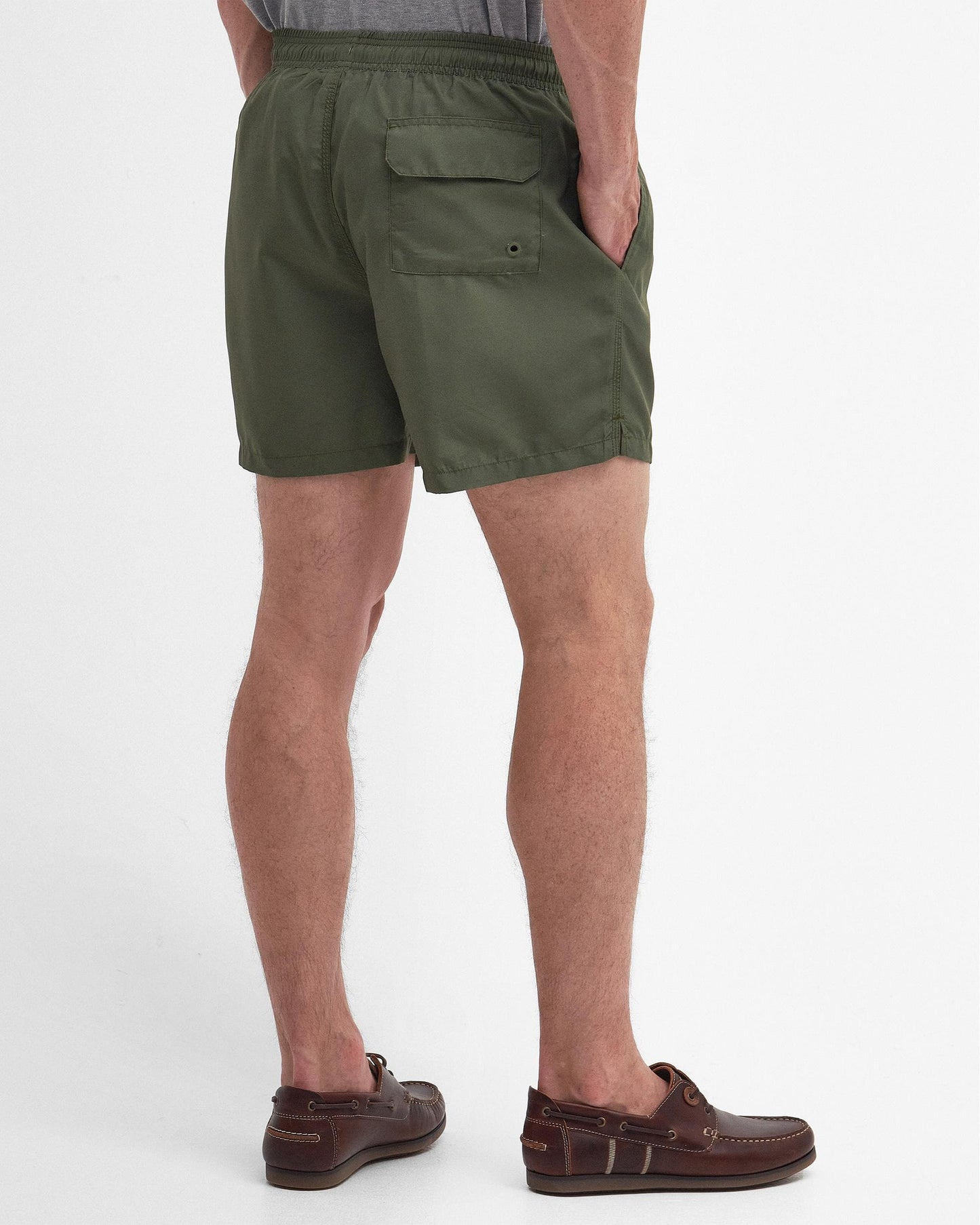 Barbour Staple Logo Mens 5 Swim Shorts - Olive