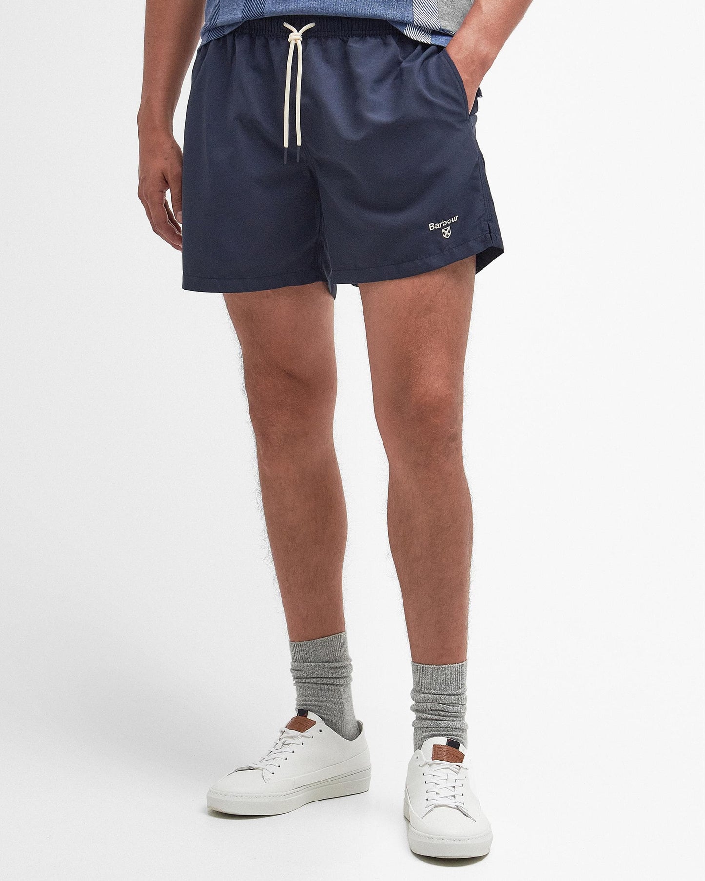 Barbour Staple Logo Mens 5 Swim Shorts - Navy