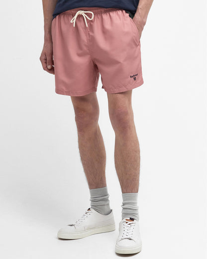 Barbour Staple Logo Mens 5 Swim Shorts - Pink Clay