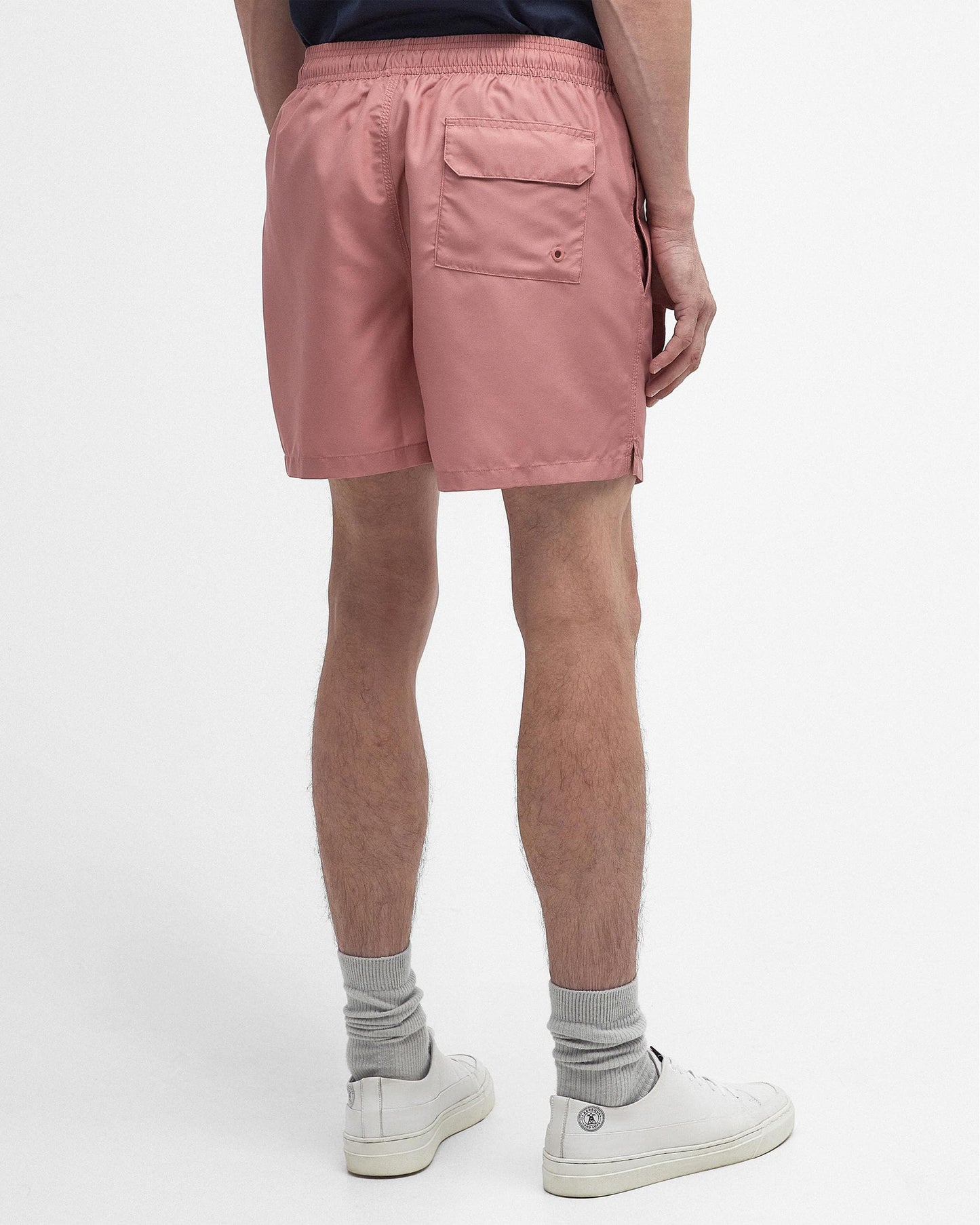Barbour Staple Logo Mens 5 Swim Shorts - Pink Clay