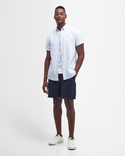Barbour Striped Oxtown Mens Tailored Shirt - Sky Blue