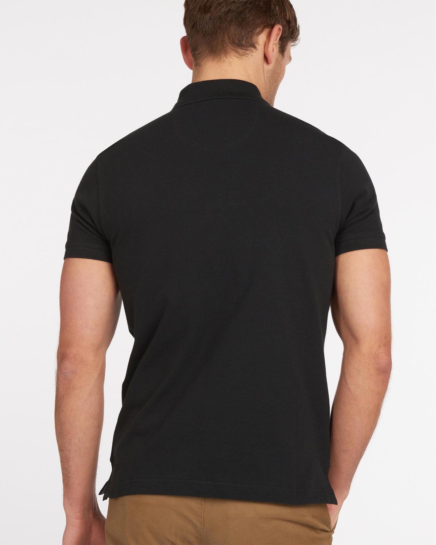 Barbour Tartan Pique Mens Polo S/S 25 - Black/Modern