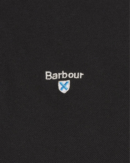 Barbour Tartan Pique Mens Polo S/S 25 - Black/Modern