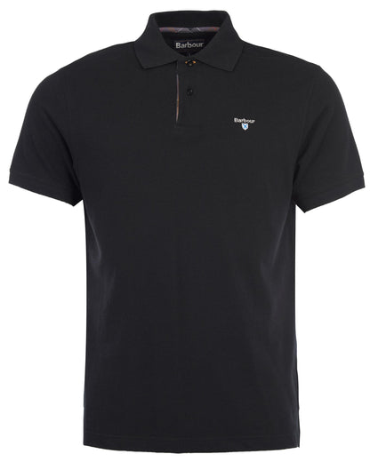 Barbour Tartan Pique Mens Polo S/S 25 - Black/Modern