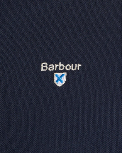 Barbour Tartan Pique Mens Polo S/S 25 - New Navy