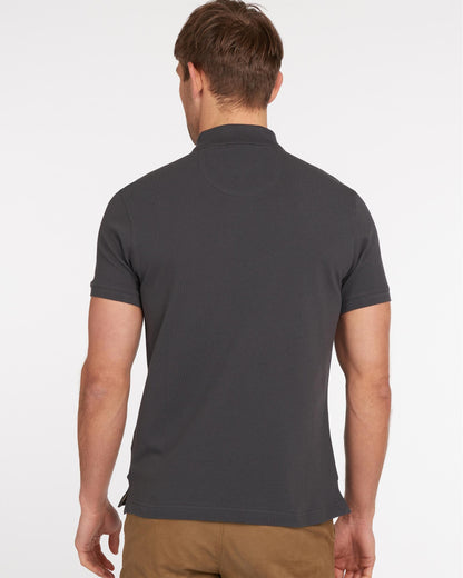 Barbour Tartan Pique Mens Polo S/S 25 - Navy/Dress